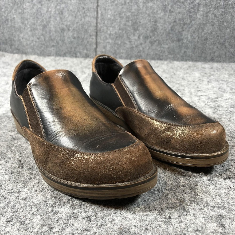 Naot Shoes Allegro Womens 5 US EU 36 Brown Leather Slip On Wedge Comfort Flats